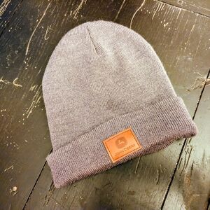John Deere Men's Gray Knit Beanie Hat One Size Winter Snow Outdoors Gorpcore